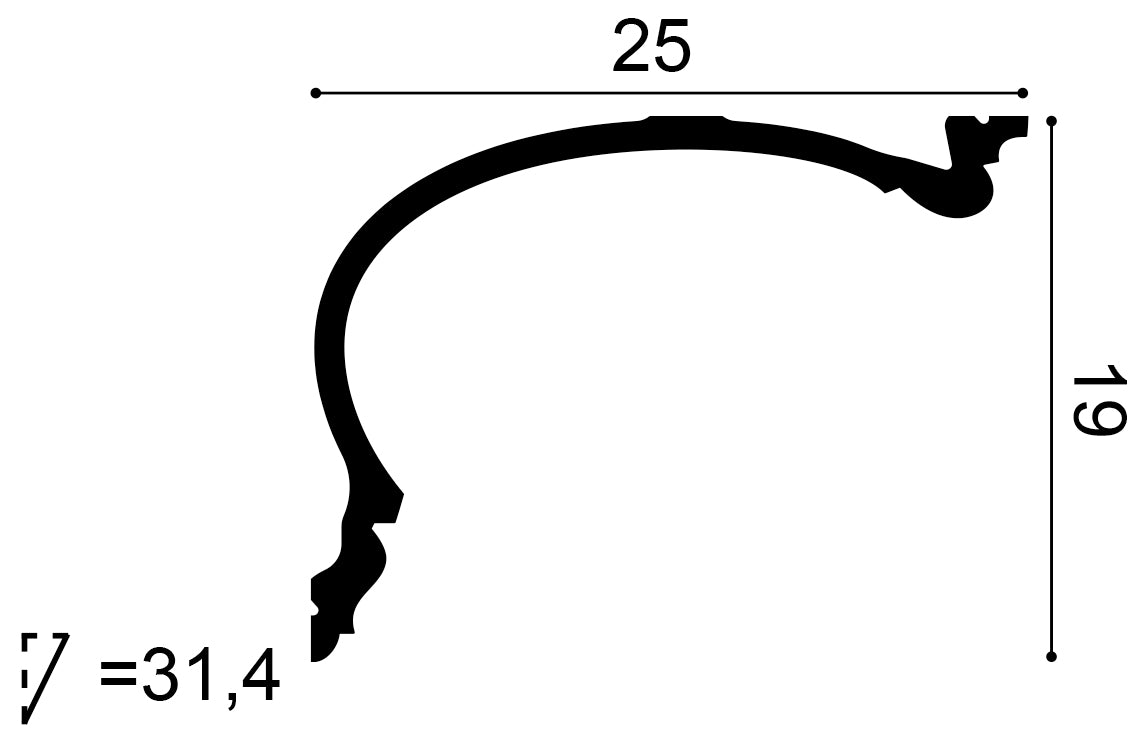 C343 - Listwa karniszowa ORAC